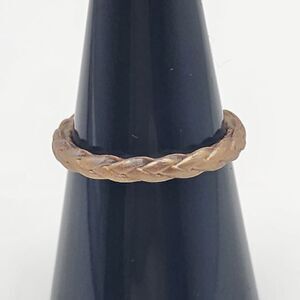 Groove Gold Braided Stackable Silicone Ring (8)